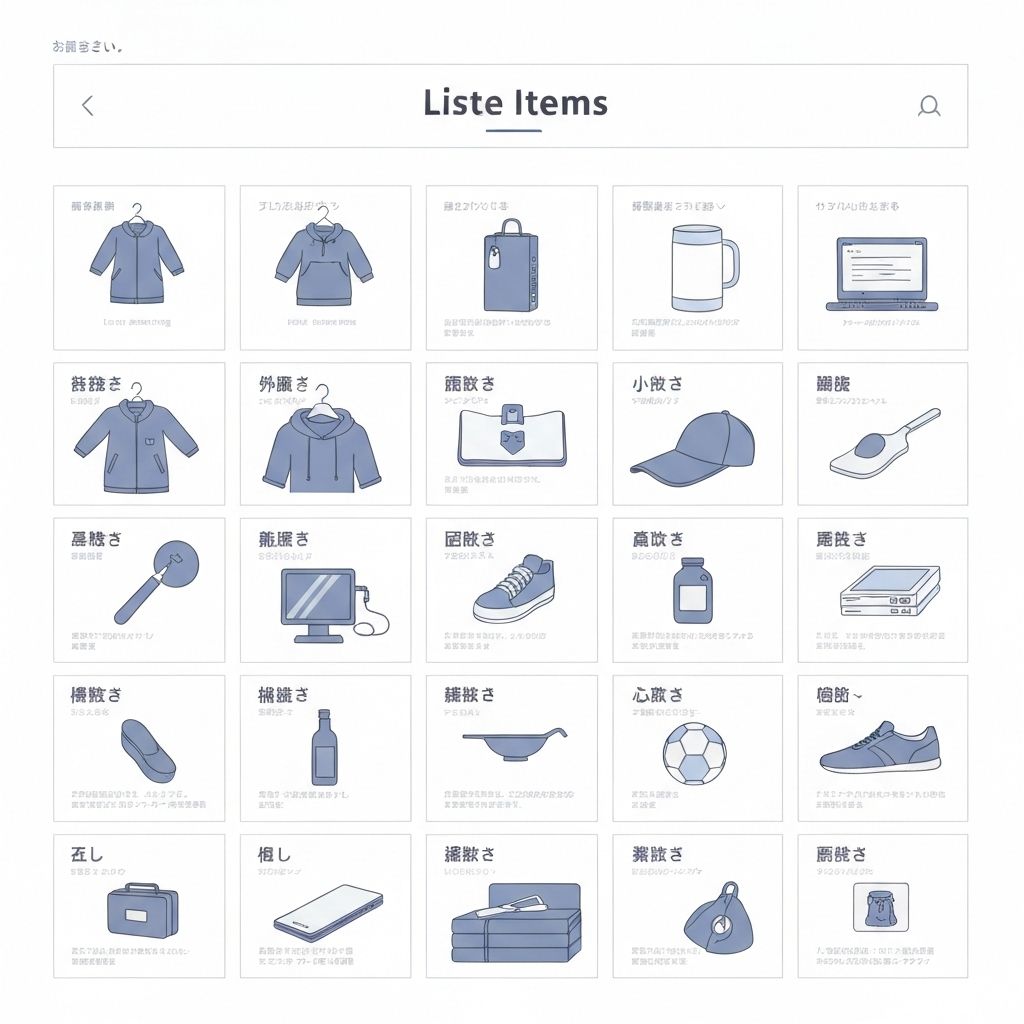List your items